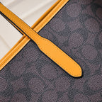 Coach City Tote Varsity Signature Canvas Brown / Yellow
