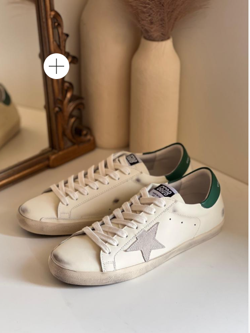 Golden Goose Superstar Leather Sneakers White/Green .