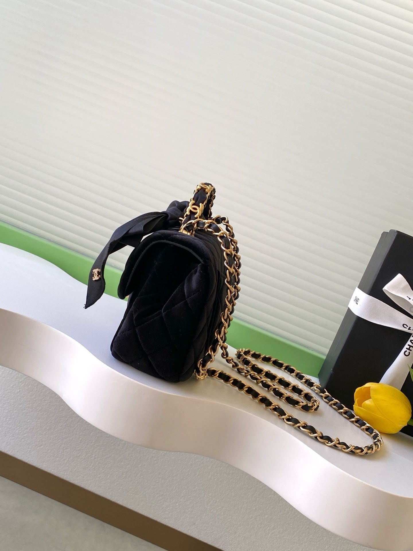 Mini Flap Bag Black Top  Handle CHANEL