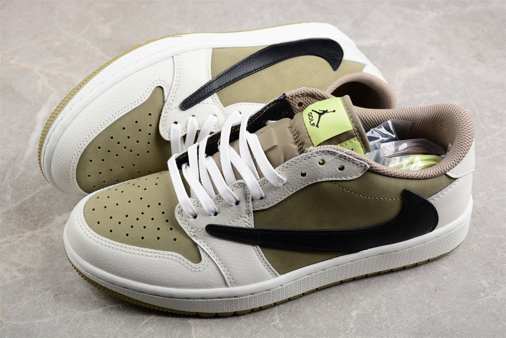 Jordan 1 Retro Low Golf Travis Scott Neutral Olive FZ3124