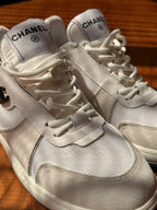 Chanel CC Logo White Sneakers