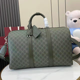 Gucci GG Monogram Medium Duffle Bag Dark Green