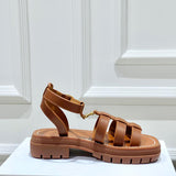CELINE CLEA TRIOMPHE GLADIATOR ANDALIA IN CALF LEATHER - VEGETABLE TANNING (Pronta Entrega)