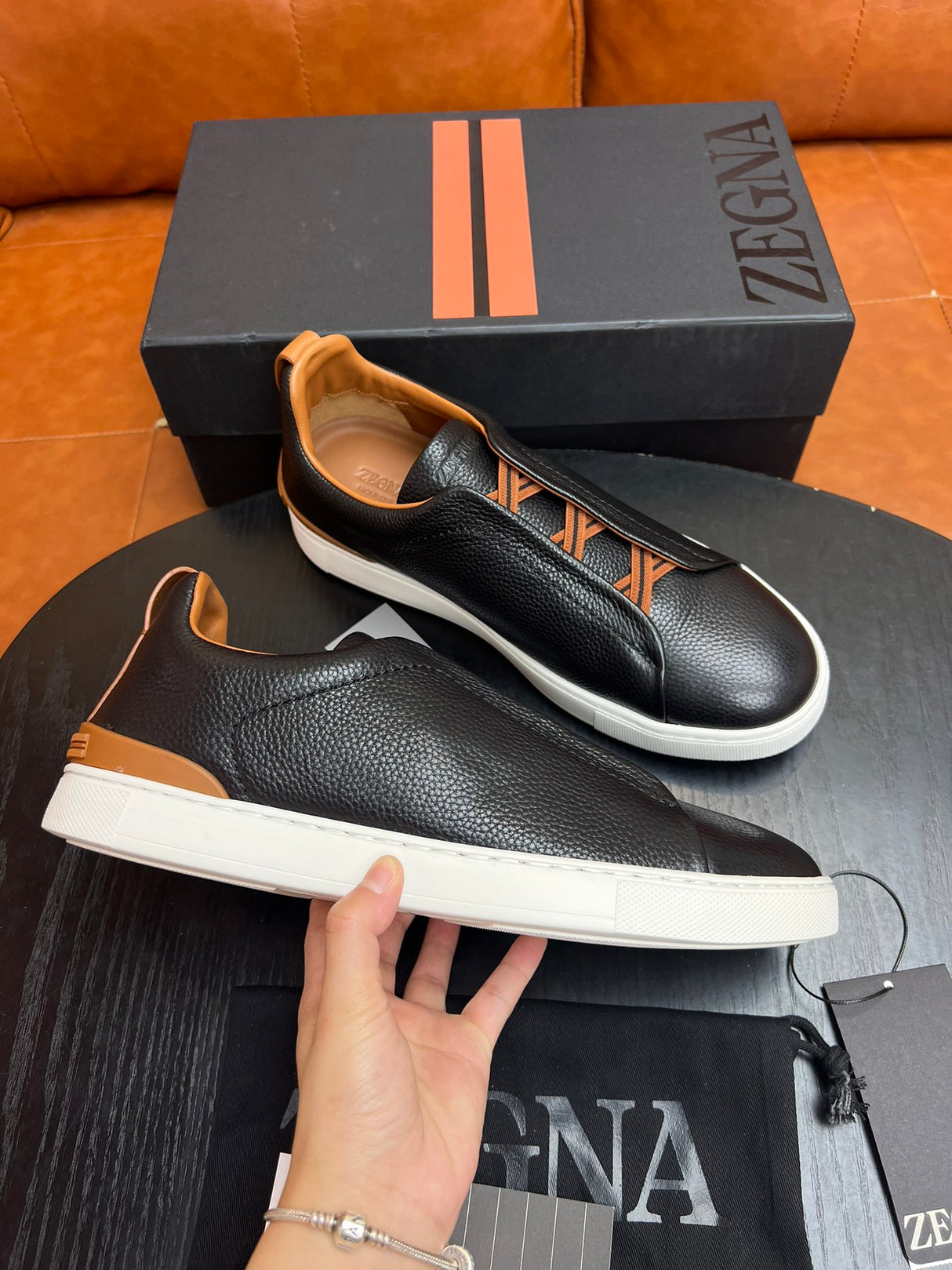 ZEGNA  Triple Stitch Sneakers (Pronta entrega)