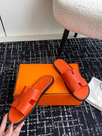 Hermes Izmir Sandal Marine Orange Epsom Leather