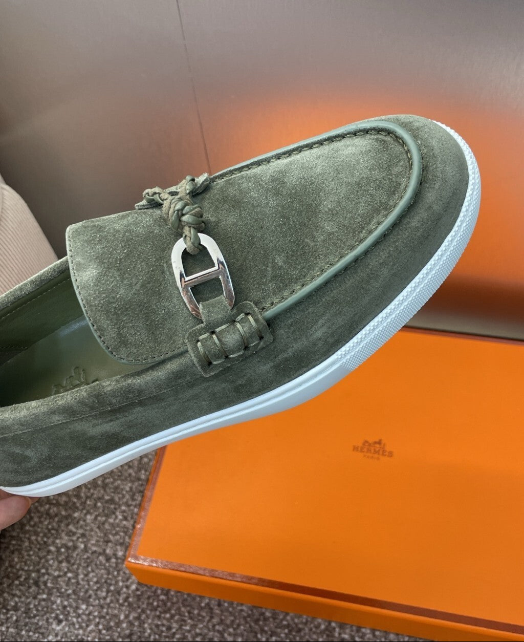 HERMES LOAFER Green