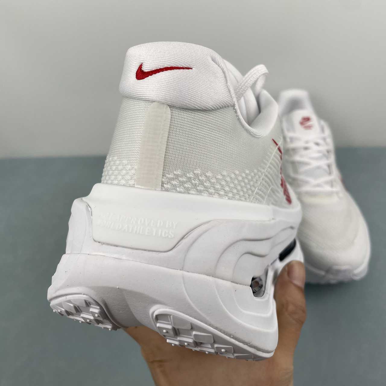 Nike Vomero Premium White Bright Crimson.