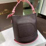 Delvaux Pin Mini Bucket Black / Pink