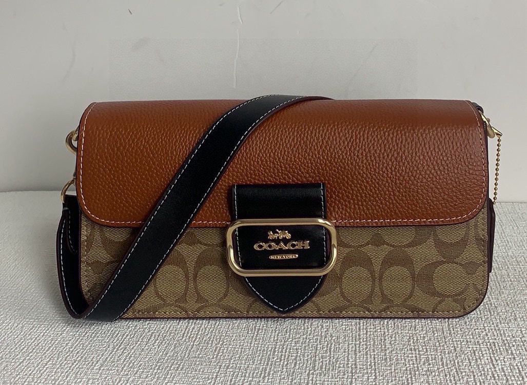 Coach Morgan Signature Shoulder Bag Marrom Caramelo
