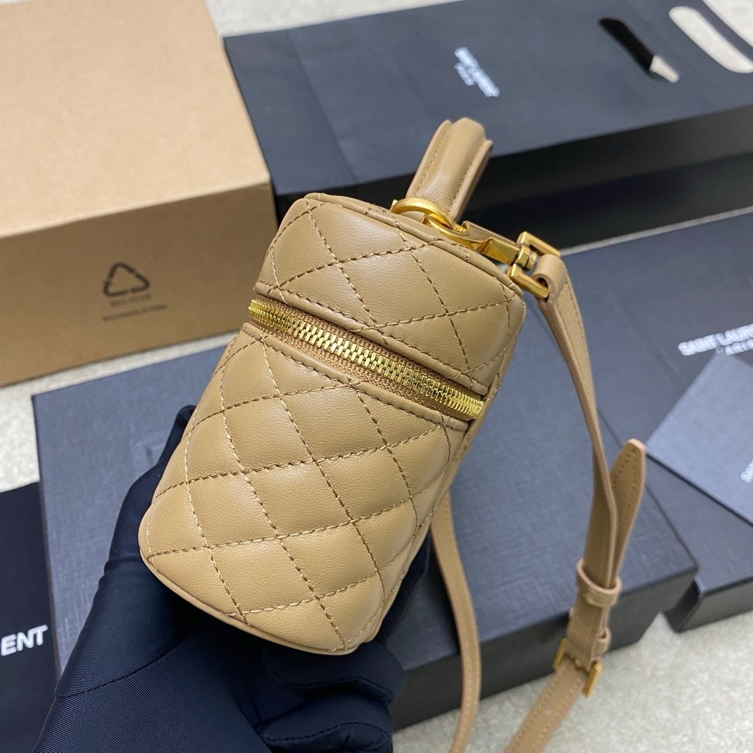 Saint Laurent Gaby Vanity  Bege Ferragens Douradas