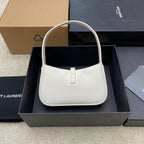 Saint Laurent Le 5 À 7 Top Handle Bag Off White Ferragens Douradas