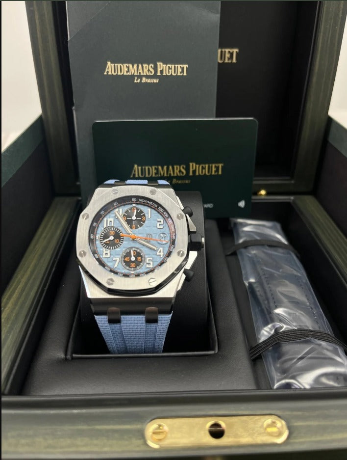 Relógio Audemars Piguet Royal Oak Chronograph Stainless Steel Blue Dial