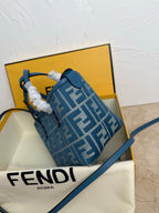 Fendi Roll Tote Mini FF Blue