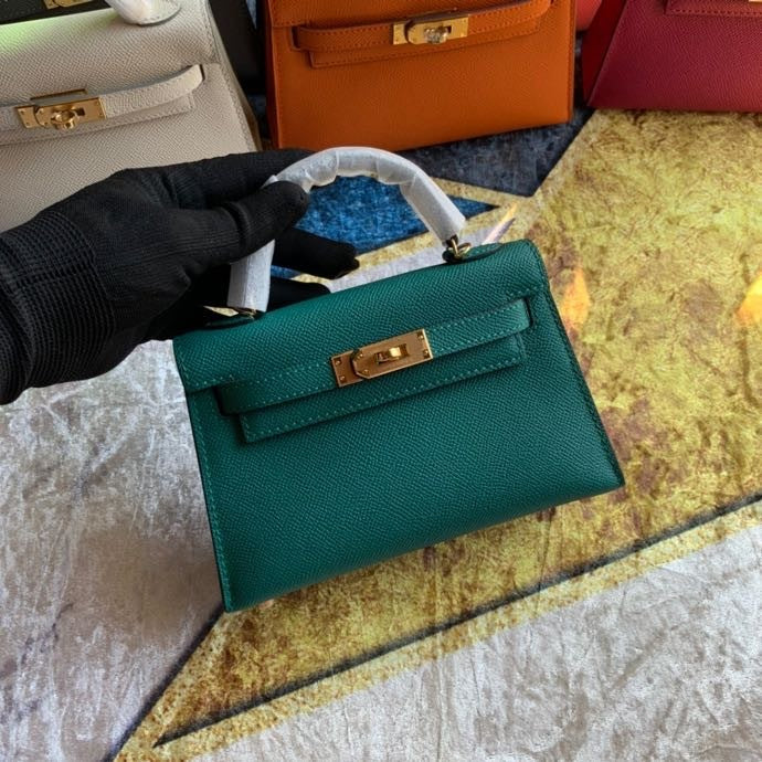 Bolsa Kelly Sellier Mini II Malachite (tamanho 20) .