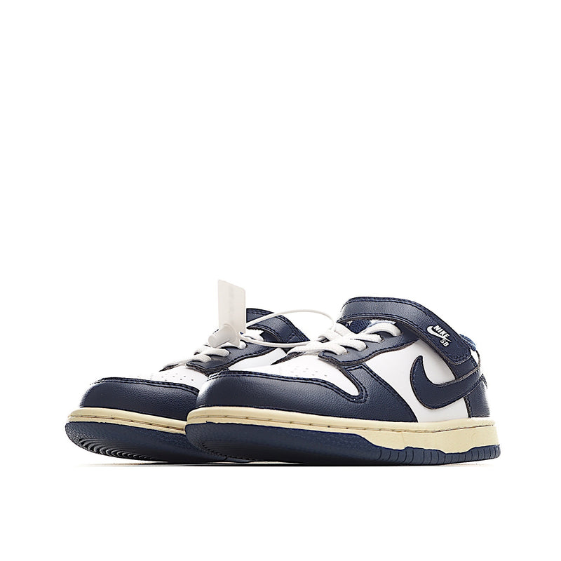 Tênis Nike SB Dunk Low Midnight Navy and White Infantil