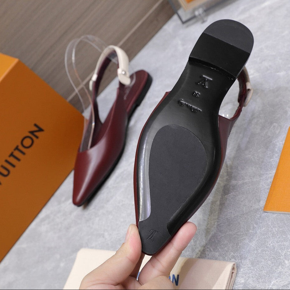 Louis Vuitton Ballerina Legacy Slingback Wine