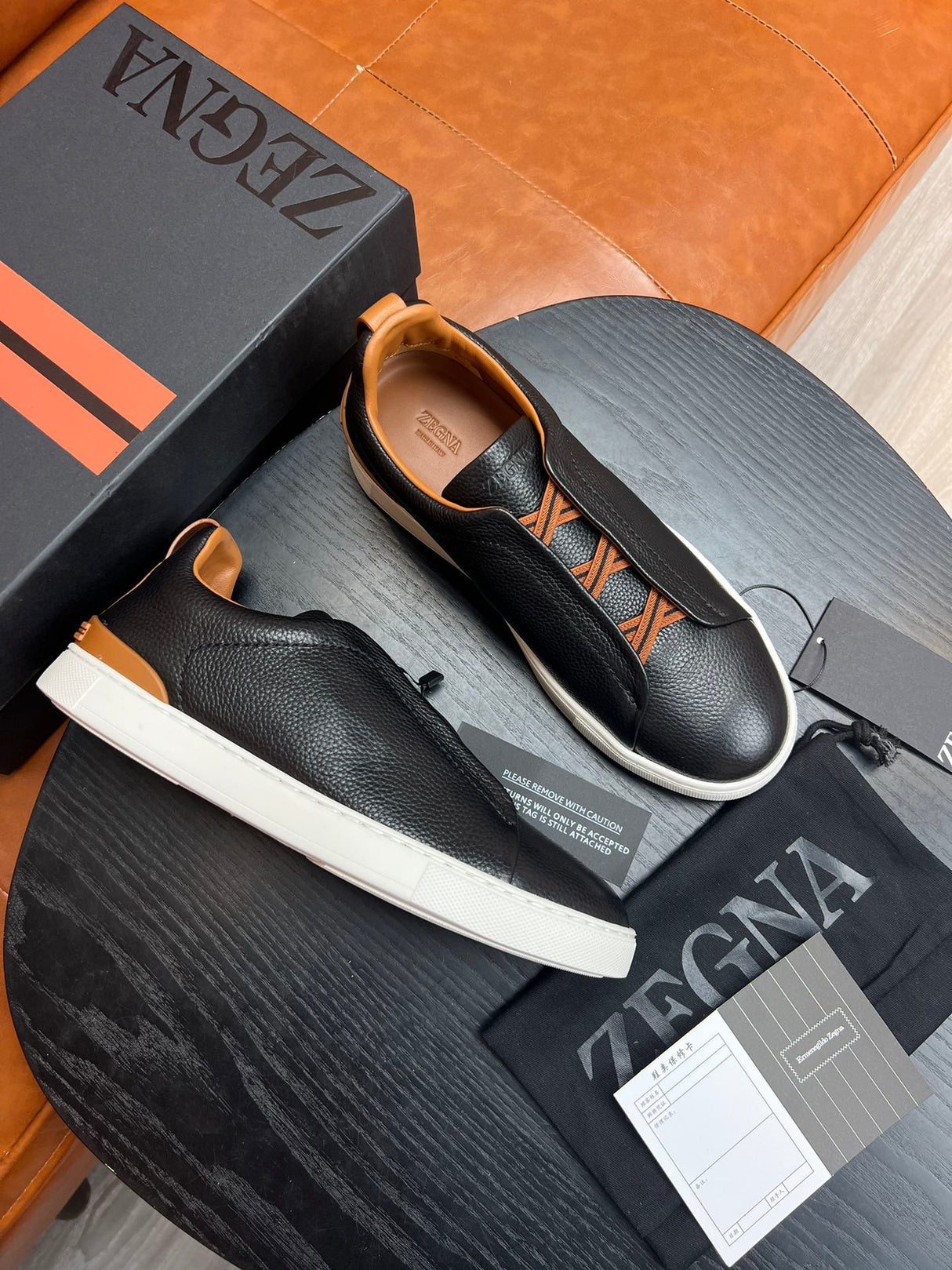 ZEGNA  Triple Stitch Sneakers (Pronta entrega)