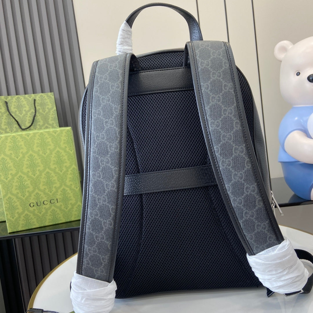 Gucci Medium GG Supreme Backpack Black