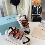 Lanvin Leather Curb White Black Gum