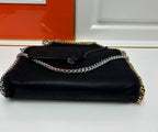 Stella McCartney Falabella Tote Maxi Preta com Correntes Bicolor