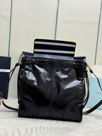 Prada Bonnie Leather Shoulder Bag Black