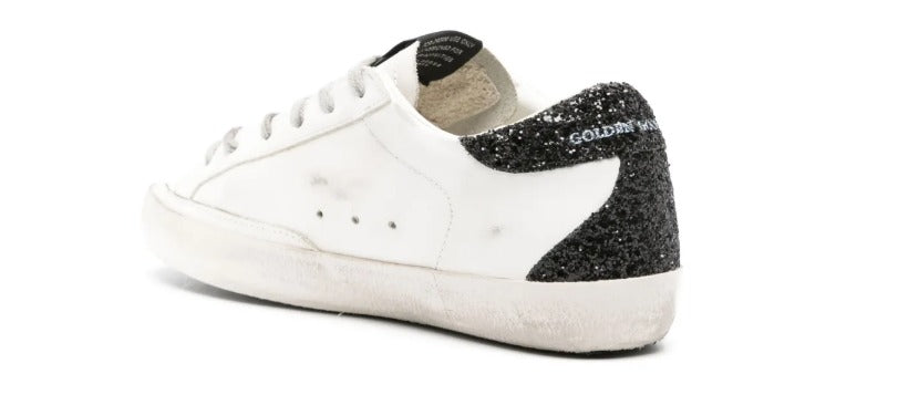 Golden Goose Super-Star com gliter preto
