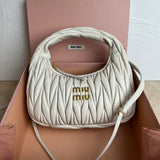BOLSA Miu Miu Wander Matelasse Nappa Leather Hobo Bag