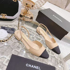 Sapatilha Chanel  Slingback Bicolor
