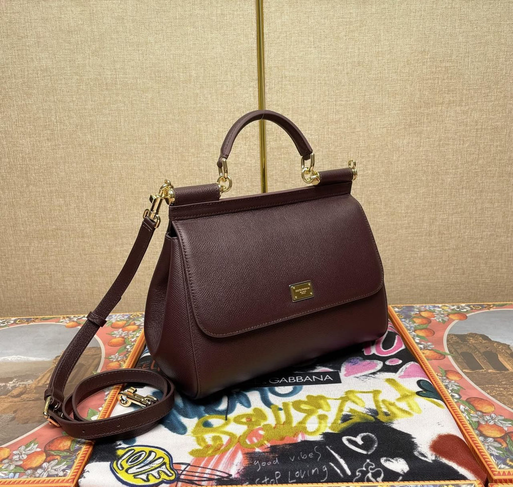 Dolce & Gabbana Sicily Small Handbag Brown