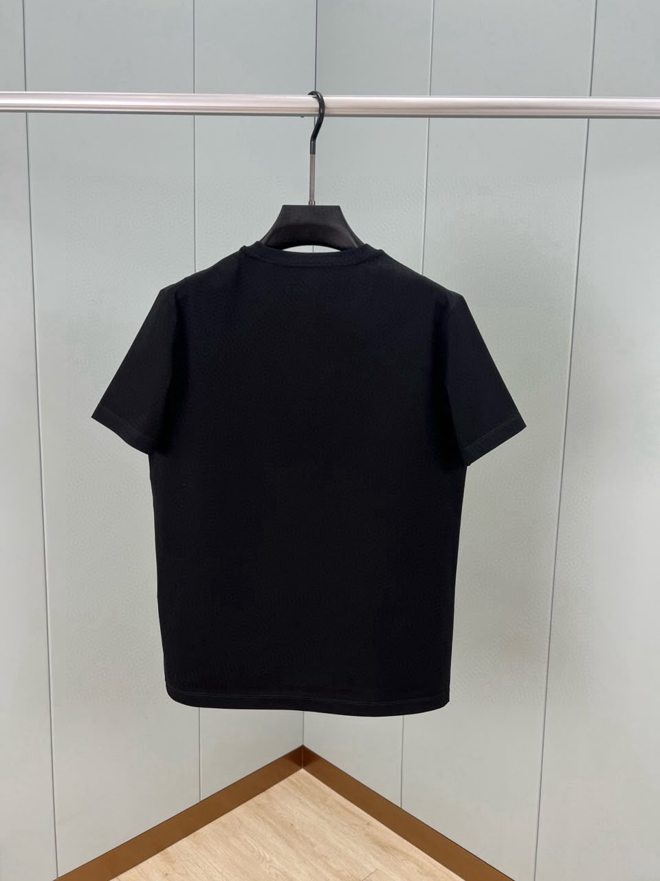 Cotton T-shirt With Branded Tag Black