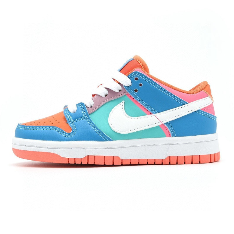 Tênis Nike Dunk Low Multi-Color orange infantil