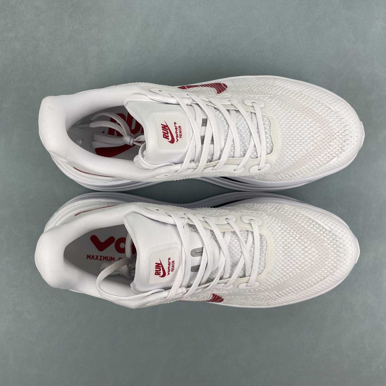 Nike Vomero Premium White Bright Crimson.