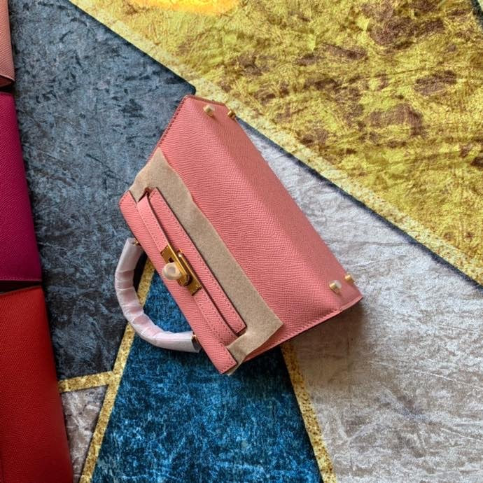 Bolsa Kelly Sellier Mini II Rose Azalée (tamanho 20) .