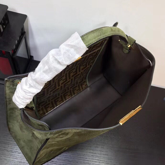 Fendi Peekaboo X-Lite Camurça Green