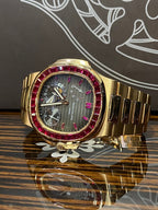 Relógio Patek Philippe Nautilus Bezel Set With Baguette Rubies