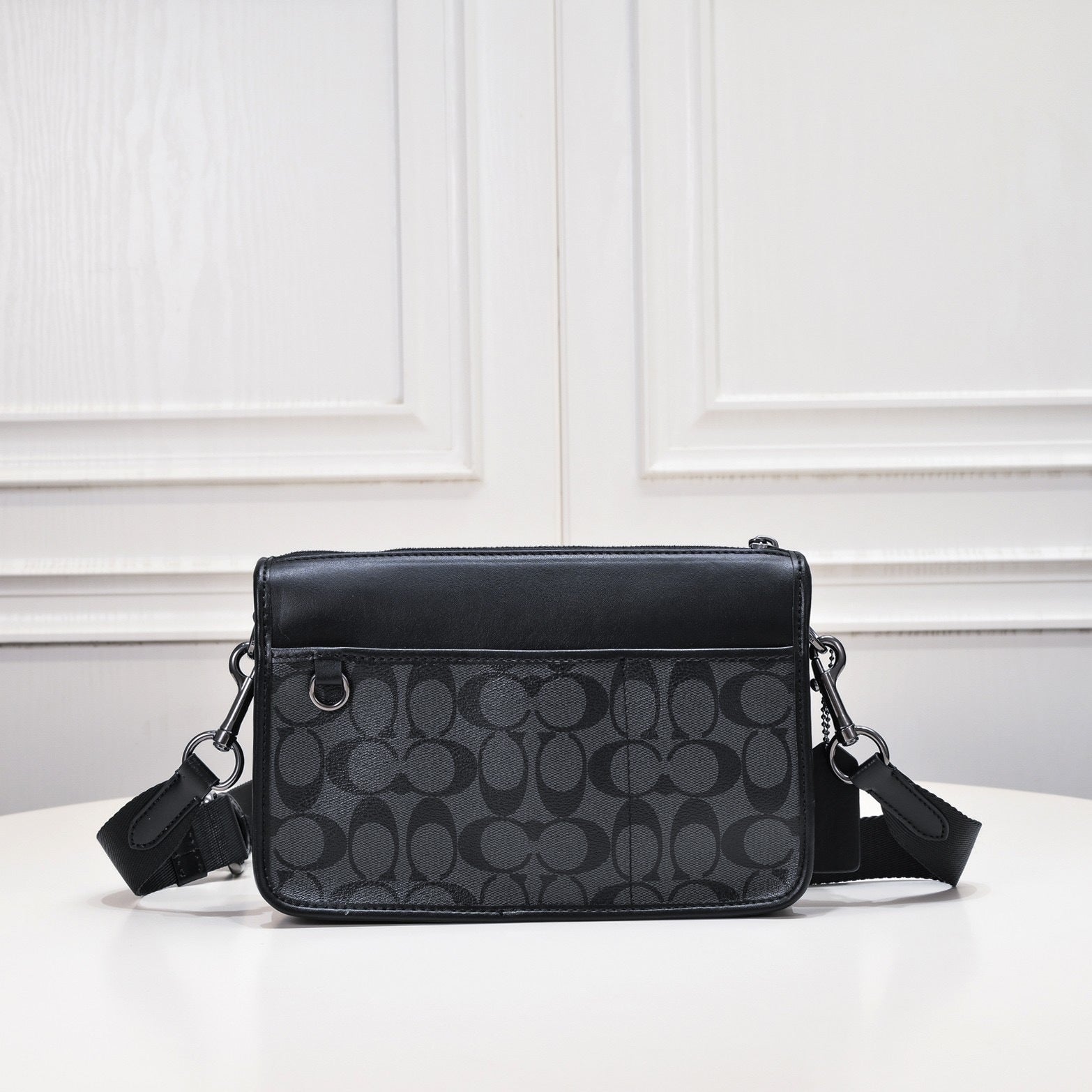 Coach Axel Compact Crossbody Bag Black