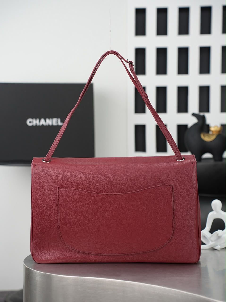 Chanel Spring-Summer Maxi Flap Bag Red