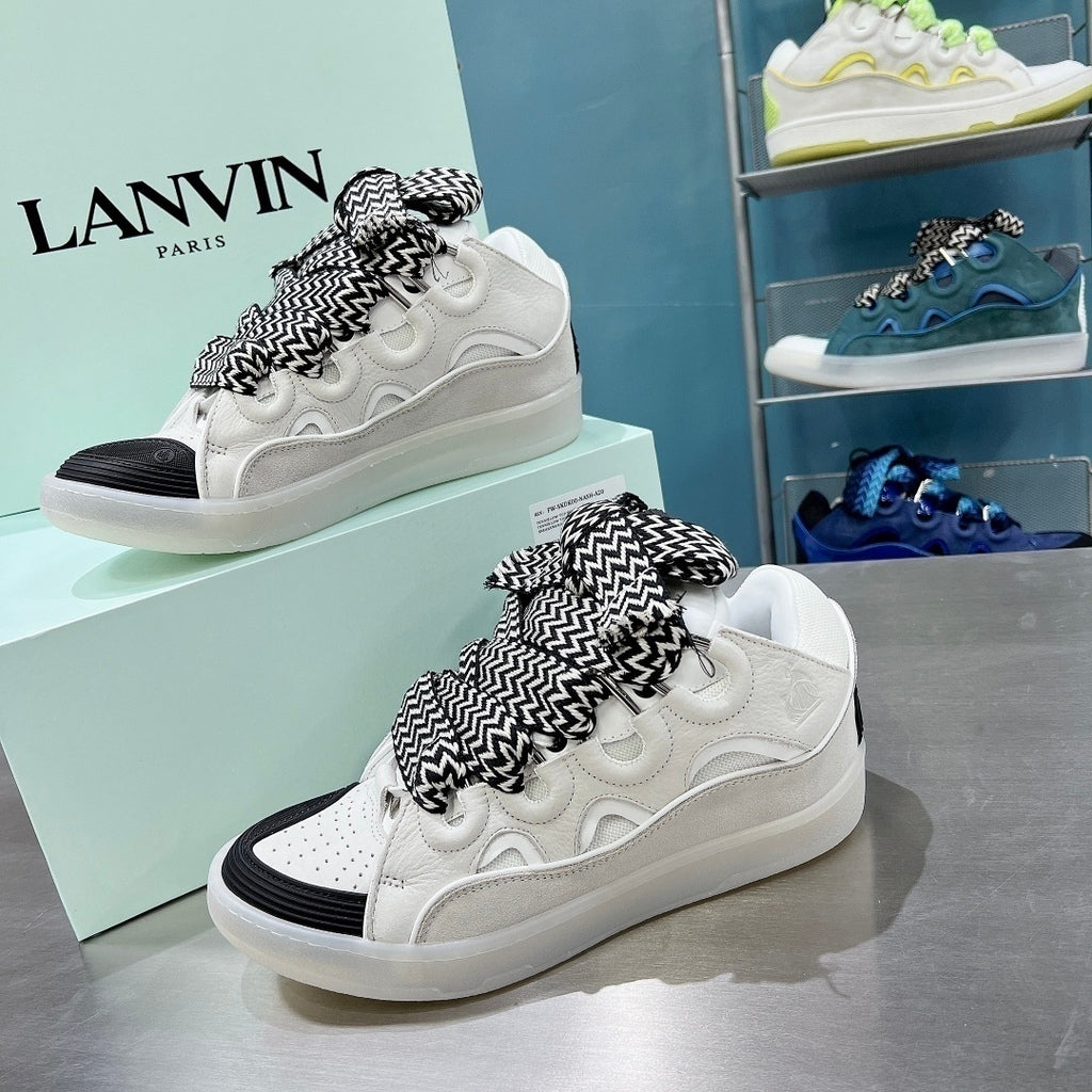 Lanvin Leather Curb Sneaker White – Manfrim Store