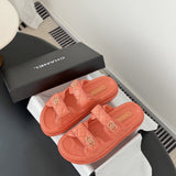 CHANEL Quilted Dad Sandal  Coral.