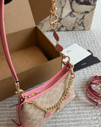 Coach Laurel Midnight Charm Shoulder Bag Beje/Pink