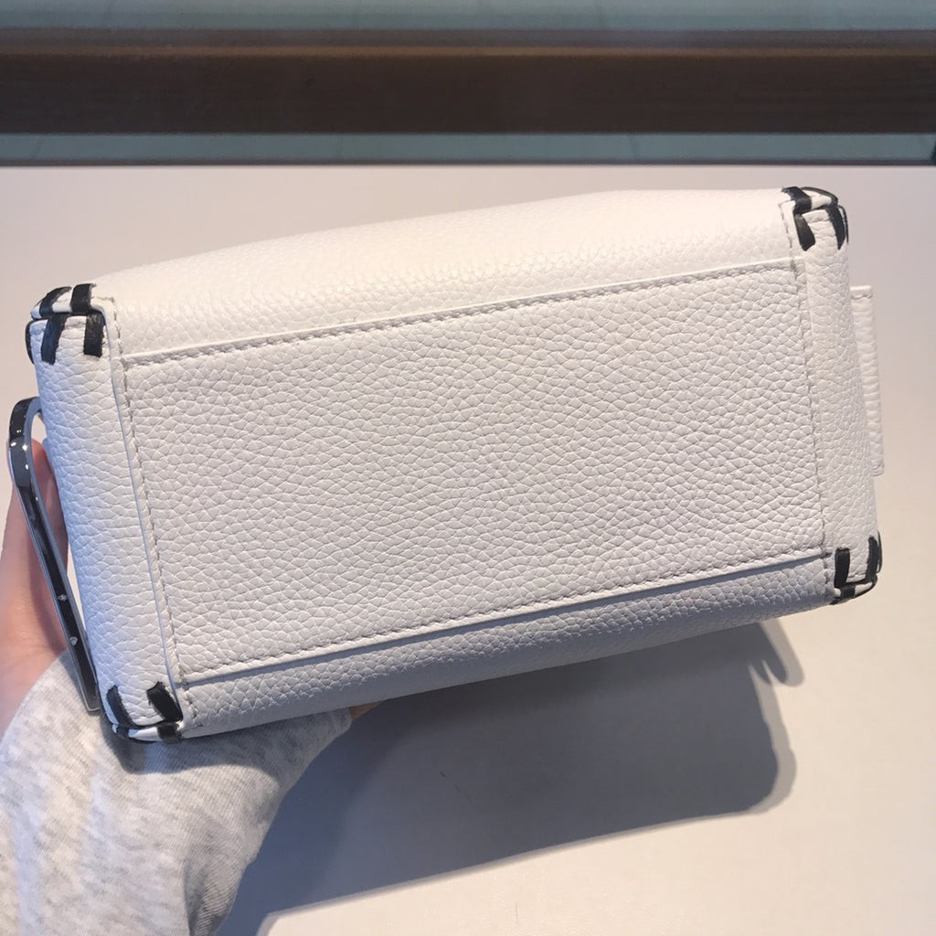 Delvaux Cool Box Mini Bohème Stitch White