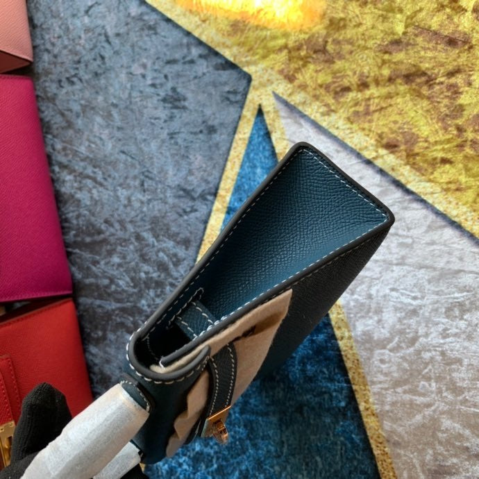 Bolsa Kelly Sellier Mini II Bleu Jean  (tamanho 20) .