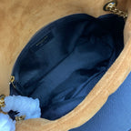 Bolsa Saint Laurent Puffer Toy  Shoulder Bag Camel em camurça