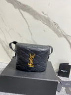 Saint Laurent JUNE Micro Box In Lambskin Black Ferragens Douradas