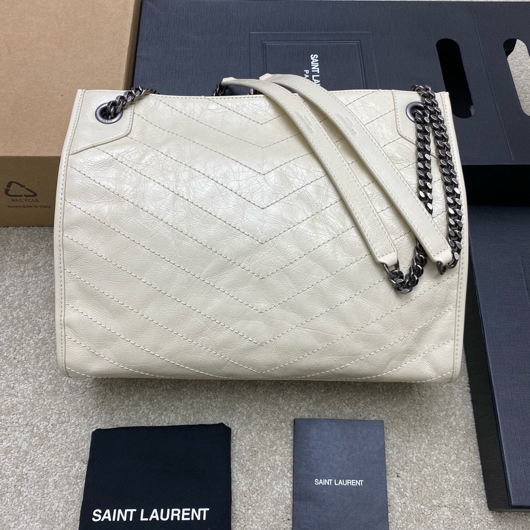 Saint Laurent Niki Shopping Bag Creme