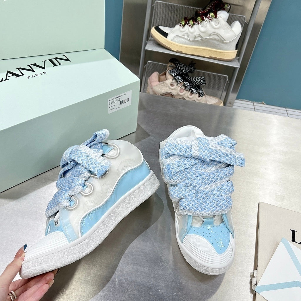 LANVIN CURB SNEAKERS スニーカー　ランバン　ブルー　ホワイト Lanvin Curb Sneaker White Light Blue