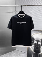 DOLCE & GABBANA Loose Fit Embroidered Cotton Jersey T-Shirt