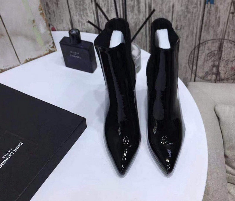 bota de cano curto Saint Laurent red