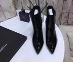 bota de cano curto Saint Laurent red