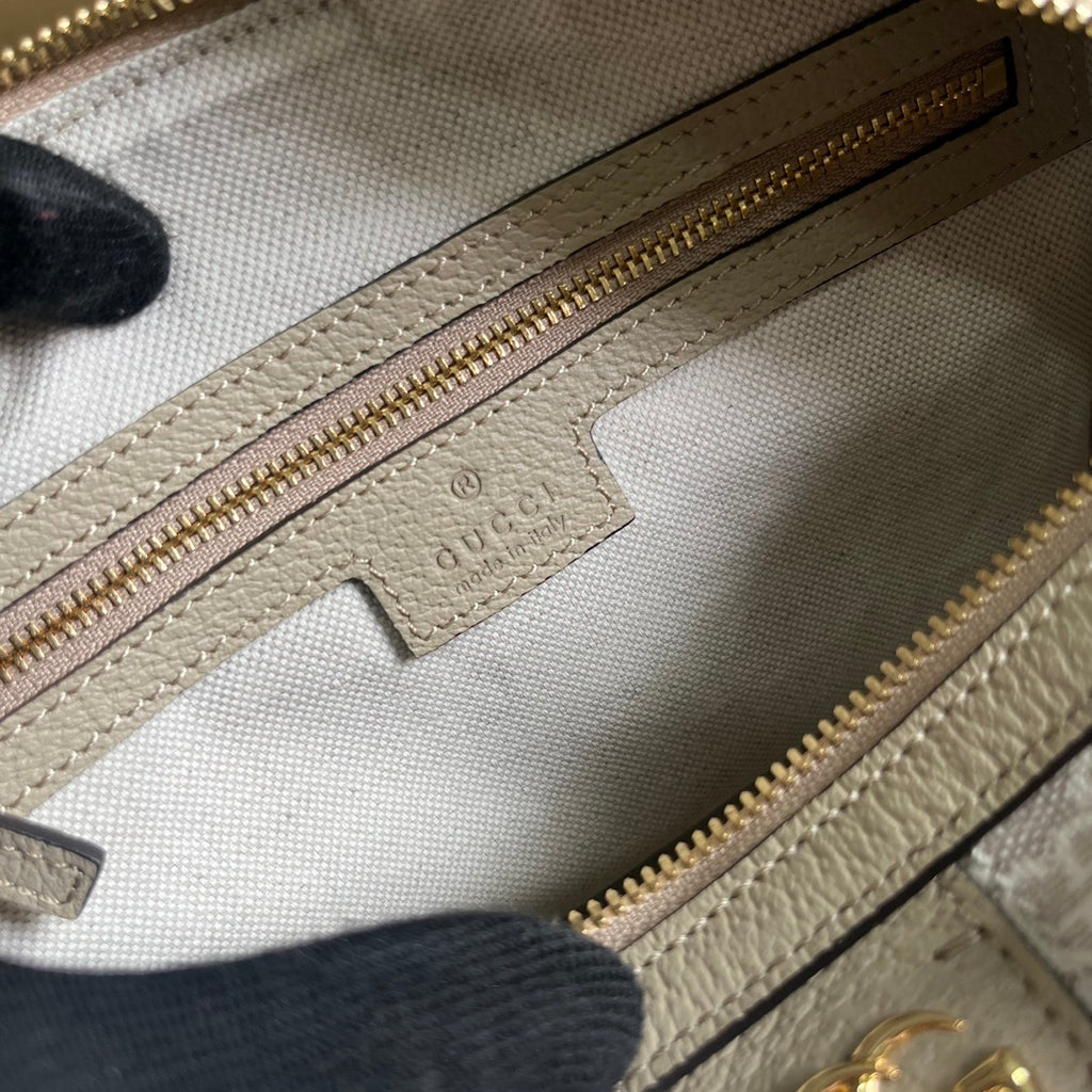 Gucci Ophidia Mini Boston Bag Off-White
